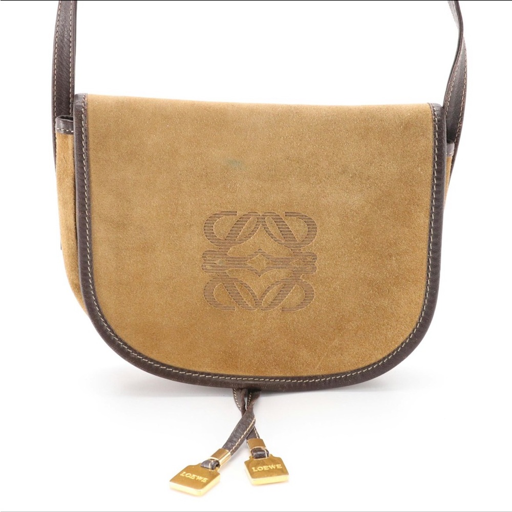 Loewe Suede Shoulder Bag Anagram